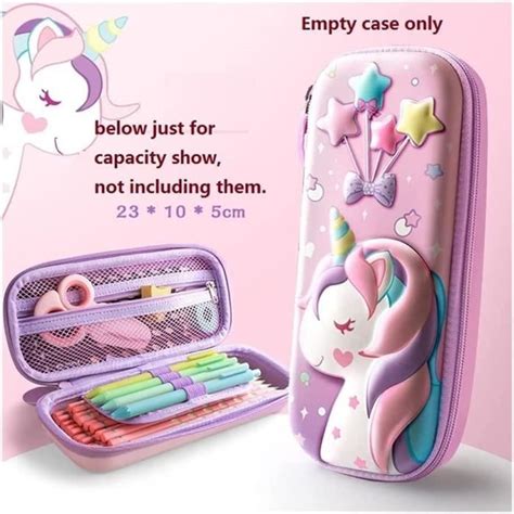 Trousse Belle Rose D Crayon Stylo Tui Eva Bo Te De Rangement Licorne