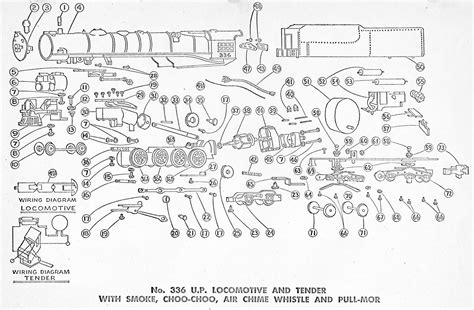 American Flyer Locomotive 336 Parts List & Diagram | TrainDR