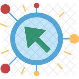 reach target icon   flat style