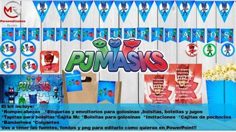 Kit Imprimible Y Editable Pj Mask