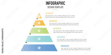 Pyramid Funnel Pipeline Infographic Template Or Element As A Vector