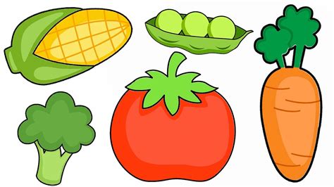 Painting And Coloring Vegetables Disegno Facile Per I Bambini