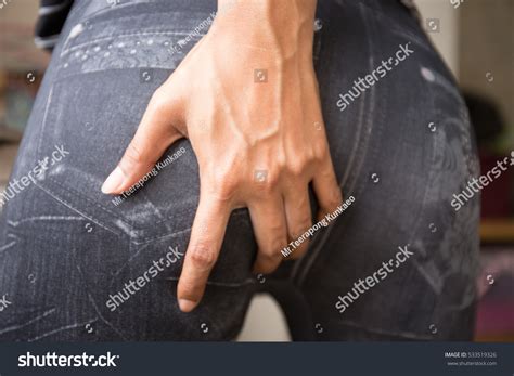 Woman Hands Holding Ass Stock Photo Edit Now