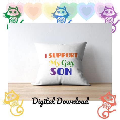 I Support My Gay Son Svg Gay Pride Svg Pride Month Rainbow Pride Transgender Love