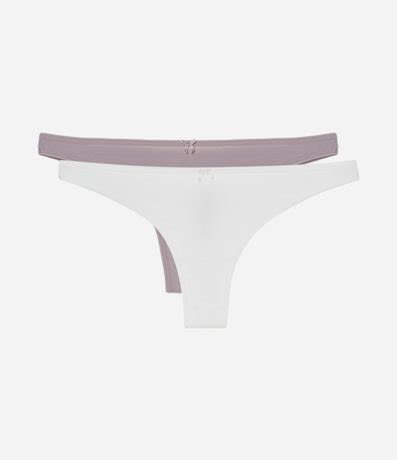 Kit 02 Bombachas Bikini Hilo Doble en Algodón Renner