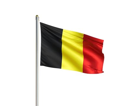 Premium Photo Belgium National Flag Waving In Isolated White