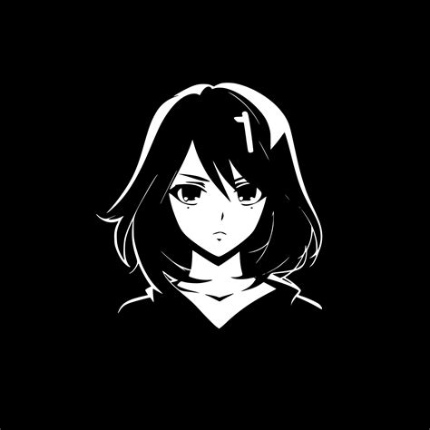 anime black  white isolated icon vector illustration