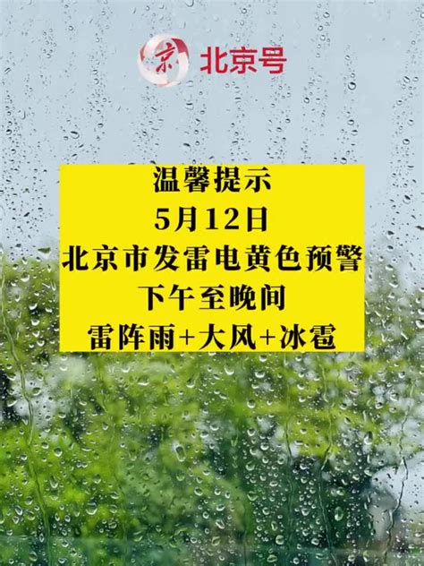 北京市发雷电黄色预警：今天下午至晚间，雷阵雨 大风 冰雹 手机新浪网