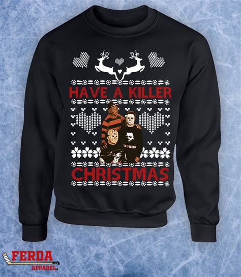 Killer Christmas Ugly Christmas Sweater Halloween Friends Horror Movie