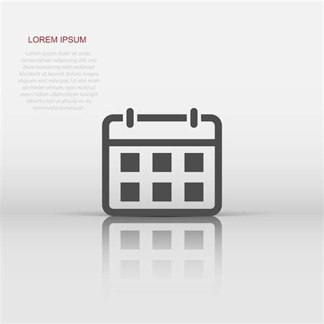 Premium Vector Calendar Agenda Icon In Flat Style Planner Vector