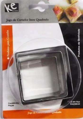 Jogo Cortador Inox Molde Forma P Massas Pastas Biscoitos