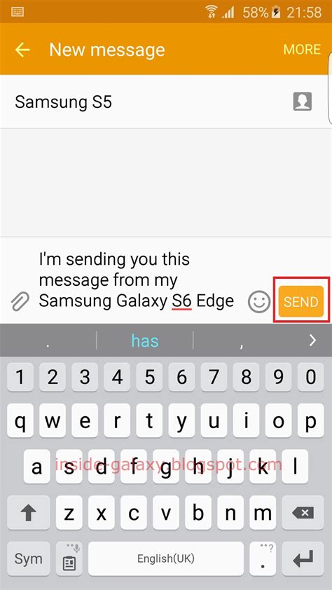 Inside Galaxy Samsung Galaxy S Edge How To Create A New Text Message