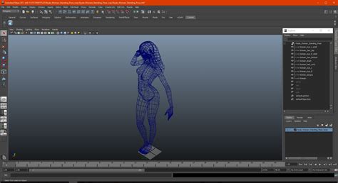 Nude Woman Standing Pose 3D Model TurboSquid 1500048