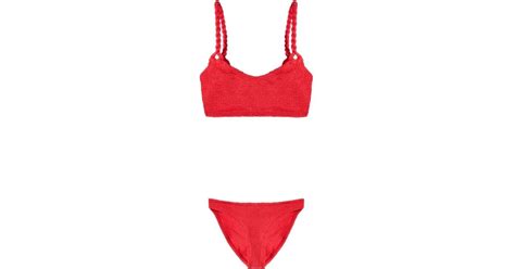 Hunza G Phoebe Bikini In Red Lyst