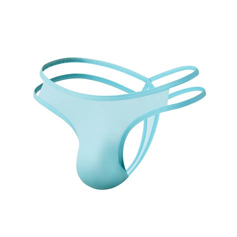 Kpoplk Mens Boxer Brief Panties Backless Bikini Thong Underwear Light