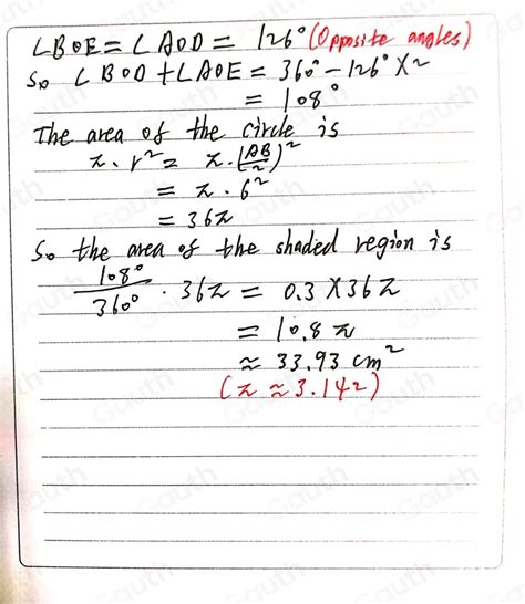 Solved In The Figure Below Ab And De Are Diameters If Ab Cm And