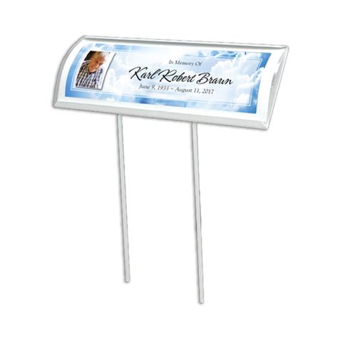 Personalized Temporary Upright Grave Marker