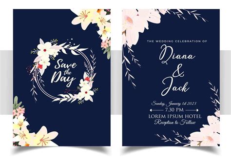 invitation card  beautiful blooming floral watercolor background