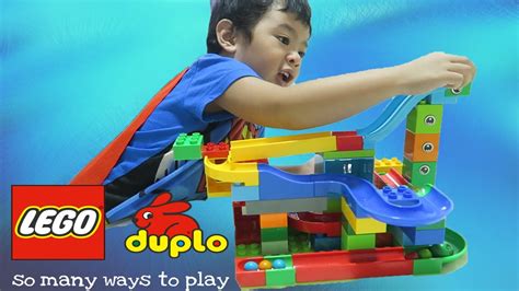 Juguete De Lego Duplo Circuito De Canica Y Tobogan Youtube