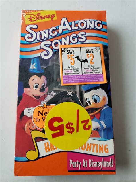 Disney Sing Along Songs Happy Haunting Party At Disneyland Vhs Tape