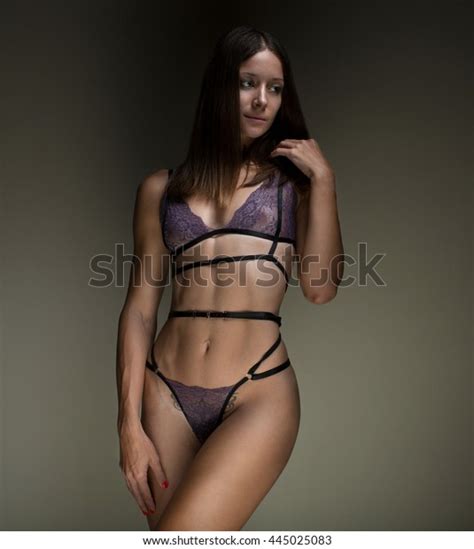 Sexy Brunette Woman Posing Lingerie Stock Photo Shutterstock