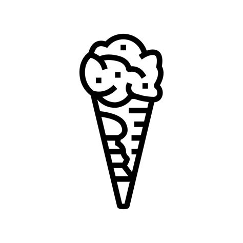 Italian Ice Cream Line Icon Vector Illustration 10221042 Vector Art At