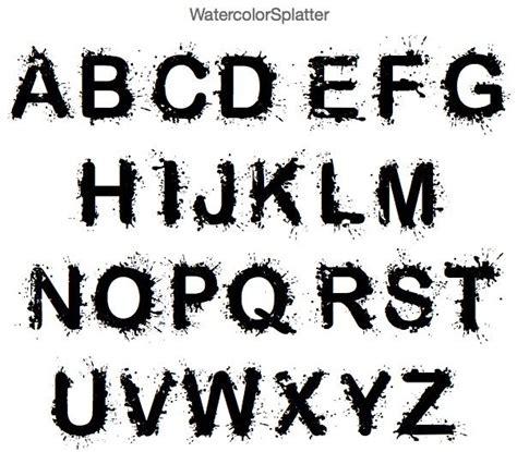 Watercolor Splatter Font