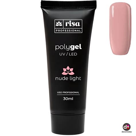 Polygel Hipoalergênico UV LED ml Risa Nude Light