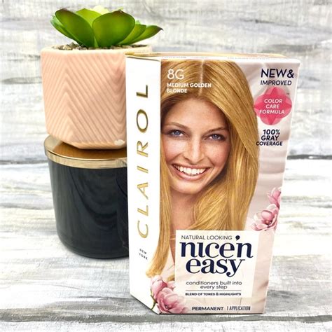 Clairol Hair Nwt Clairol Nice N Easy G Medium Golden Blonde Permanent Hair Color Gray Cover