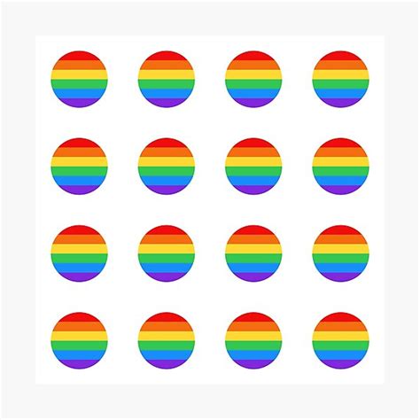 Lámina fotográfica Paquete de pegatinas del orgullo gay LGBT de la bandera del arco iris de