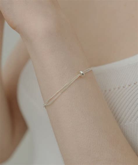 Musinsa Tou Silver We Silver Ball Layered Bracelet