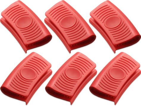 Pieces Silicone Handle Holder Silicone Hot Handle Holder Pot Handle Mitts Potholders Silicone