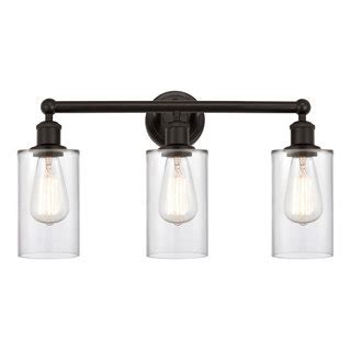 Clymer Bath Vanity Light Oil Rubbed Bronze Finish Industrial