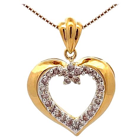 Cartier 18k Yellow Gold Puffy Hearts Pave Round Diamond Pendant