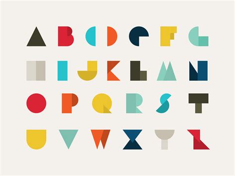 Geometric Alphabet Geometric Alphabet Alphabet Design Typography