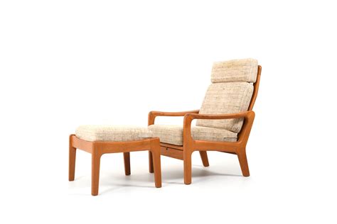 Highback Lounge Chair With Ottoman By Jens Juul Christensen For JK