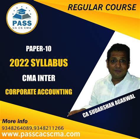 CMA Inter Corporate Accounting By CA Sudarshan Agarwal