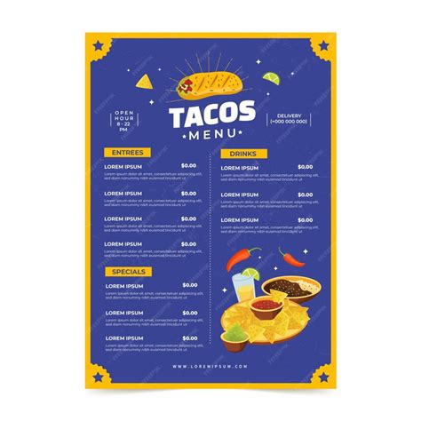 Free Vector Hand Drawn Taqueria Templates Design