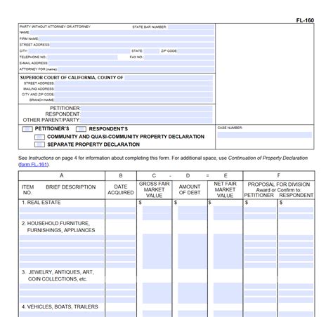 Form Fl Property Declaration Forms Docs