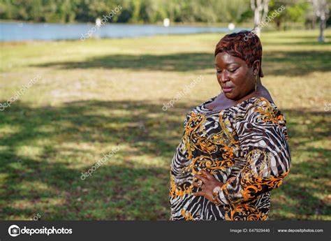 Image Size Model Bbw Posing Outdoors Park Stock Photo Felixtm