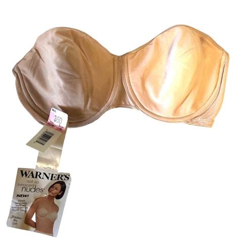 Warner S Intimates Sleepwear Vtg Warners Not So Innocent Nudes Bra Size D Strapless Nude