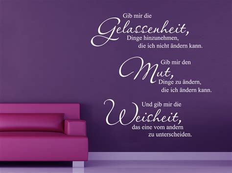 Wandtattoo Gib Mir Die Gelassenheit Dinge Hinzunehmen Die Ich Nicht