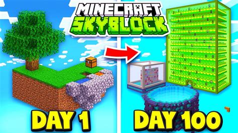 I Spent Days In Minecraft Skyblock Youtube