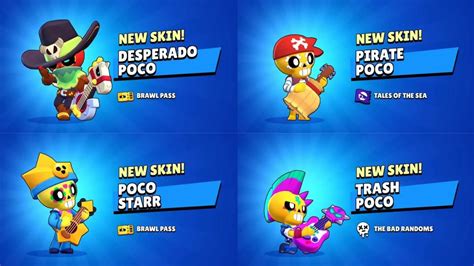 Todas Las Skins De Poco En Brawl Stars