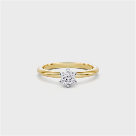 12ct Laboratory Grown Diamond Solitaire Ring In 18kt Yellow Gold