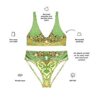 Tiana Ornate Bikini Swimsuit XS XL Disneybound Disney World Bound Parks Disneyland Princess And