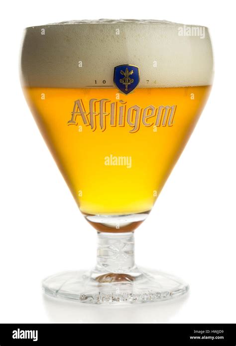 Glass Of Belgian Affligem Blonde Beer Isolated On A White Background Stock Photo Alamy