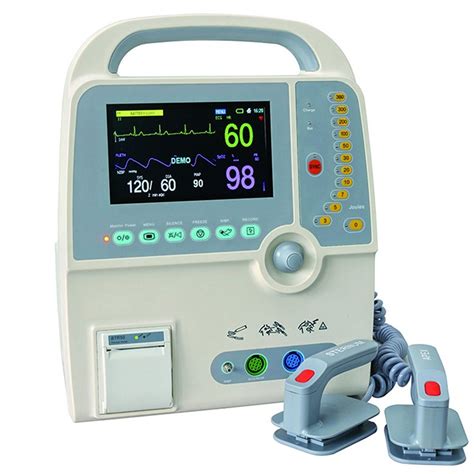 Icu Portable Biphasic Cardiac Defibrillator Monitor With Ecg Spo