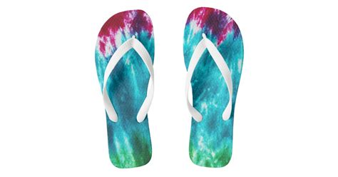 Multicolor Tie Dye Flip Flops Zazzle