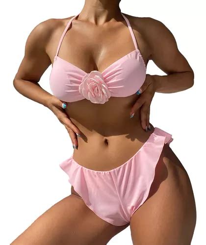 Traje De Baño Sexy Bikini Mujer De Dos Piezas Sin Mangas Meses sin